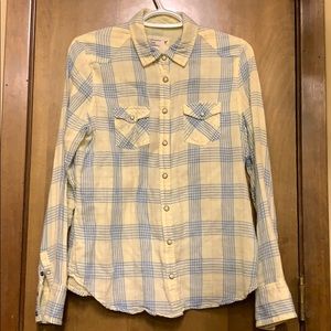American Eagle juniors button down long sleeve